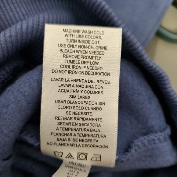 Champion Womens Sz Medium Color Block Fleece Hoodie sea blue/NAVY NWT - Picture 8 of 9